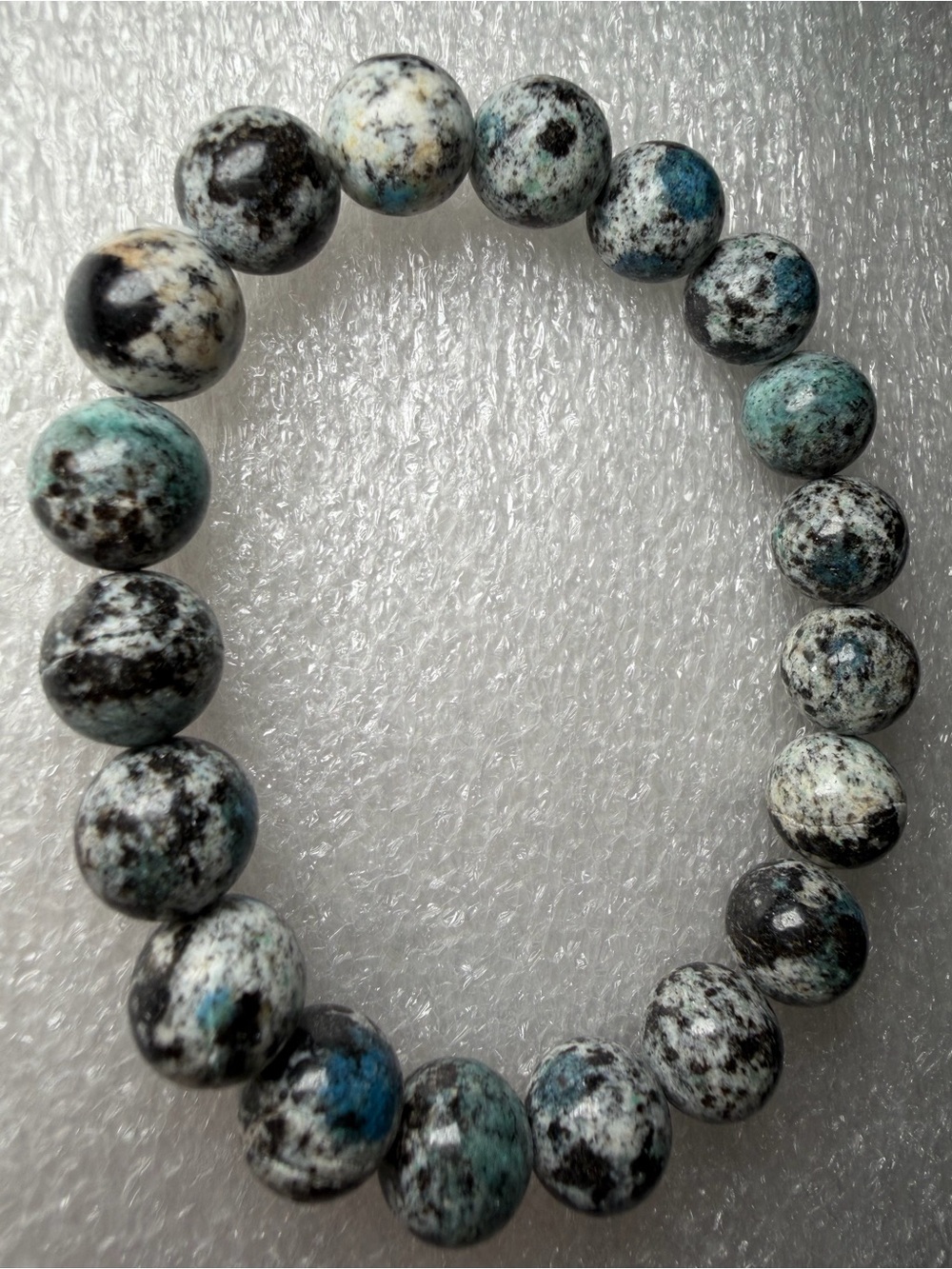 Beautiful 10MM K2 Azerite Natural Crystal Bracelet